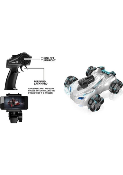 Nessiworld SYR-666-863 Kumandalı Wifi Kameralı Stunt Araba -Vardem Oyuncak indirimleri