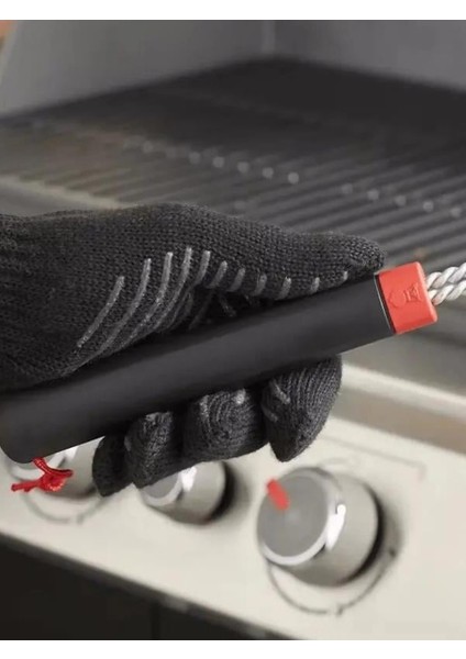 Üç Taraflı Mangal Izgara Fırçası 45 cm