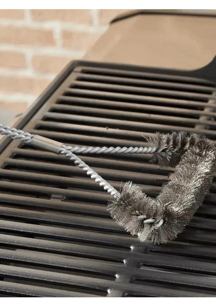 Üç Taraflı Mangal Izgara Fırçası 45 cm