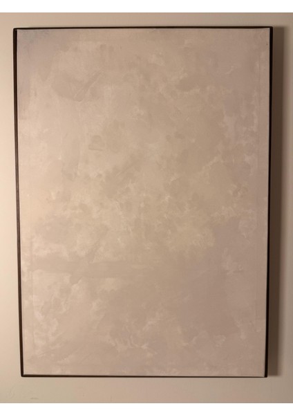 Vıveca “moon” 70 x 50 cm El Yapımı Minimal Bej Renkli Soyut Tablo – Ahşap Floater Çerçeveli