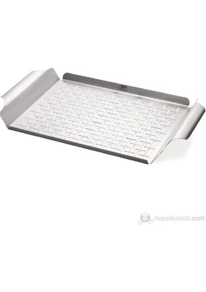 6435 Deluxe Grilling Pan – Izgara Tavası (Paslanmaz Çelik; Balık & Sebze İçin; Q 300/3000 & 22″+ Kömürlü Uyumlu)