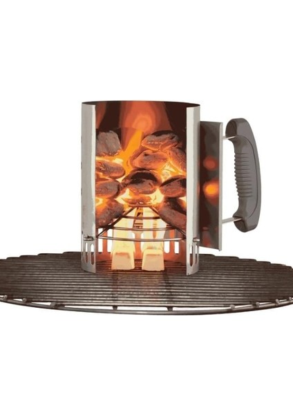 7447 Rapidfire Compact Chimney Starter – Küçük Kömür Başlatıcı (Hızlı ve Homojen Tutuş; 18″–26″ Weber Uyumlu)