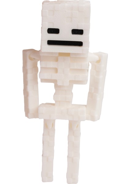 Minecraft Skeleton (Iskelet) Anahtarlık – 10,9 cm Figürlü, Hareketli Eklemler, Dayanıklı Tasarım