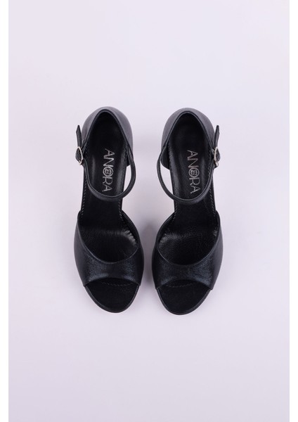 Hakiki Deri Topuklu Kadın Ayakkabısı 25MHT159 fırsatları