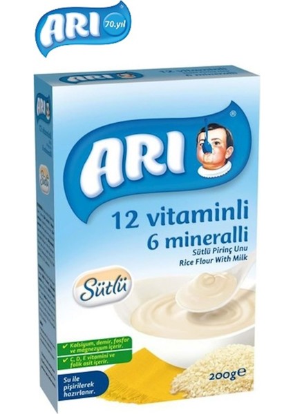 Mama Pirinç Unu 200GR Sütlü 12 Vitaminli 6 Mineralli (3 Lü Set) fiyatları