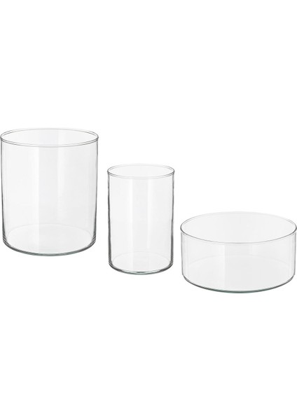 Cam Vazo Seti, Cam, 3 Parça