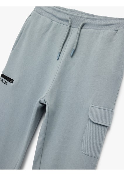 Şardonlu Cepli Beli Bağcıklı Pamuklu Jogger Eşofman Altı modelleri