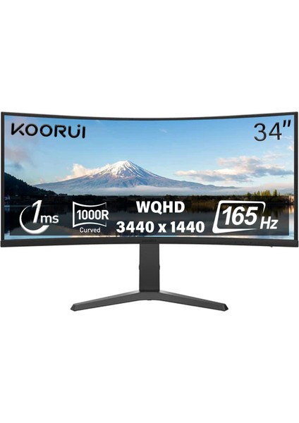 1ms 165Hz 34" 3440X1440 Wqhd Curved Gaming Monitör 34E6UC