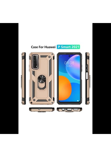 Huawei P Smart 2021 Kılıf Sofya Yüzüklü Silikon Kapak modelleri