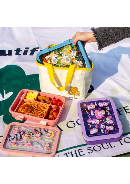 Sevimli Karikatür Mikrodalgada Kullanılabilir Öğrenci Beslenme Çantası (Yurt Dışından) fiyatları