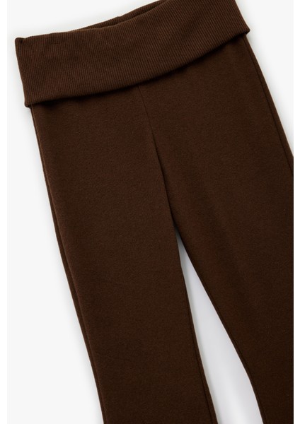 Viskon Karışımlı Yüksek Bel Ispanyol Paça Tayt Pantolon indirimleri