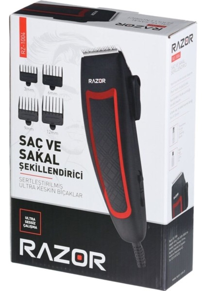 Kablolu Saç Kesme Makinası RZ-1004, Siyah, Güçlü ve Dayanıklı Tasarım indirimleri