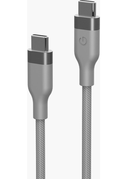 Helix 1.5m 100W Manyetik Katlanma Özellikli Type-C To Type-C Pd Hızlı Şarj Kablo - Natural Grey fiyatları