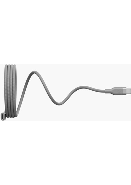 Helix 1.5m 100W Manyetik Katlanma Özellikli Type-C To Type-C Pd Hızlı Şarj Kablo - Natural Grey modelleri