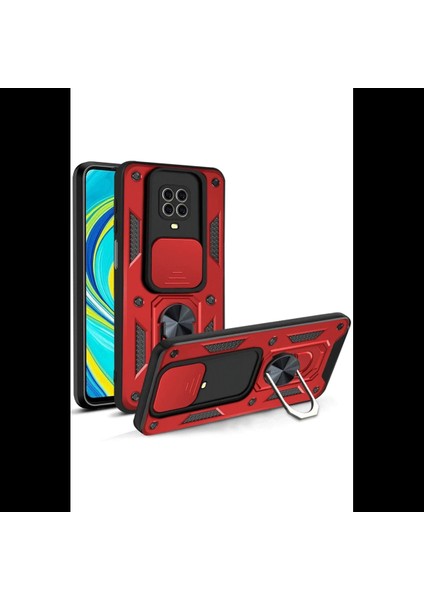 Xiaomi Redmi Note 9 Pro Kılıf Pars Lens Yüzüklü Silikon