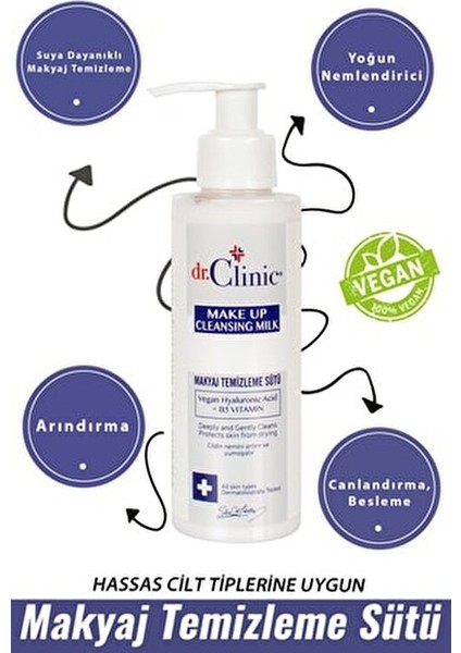 Makyaj Temizleme Sütü Vegan Hyaluronik Asit ile Derinlemesine Temizlik 150 ml fiyatları