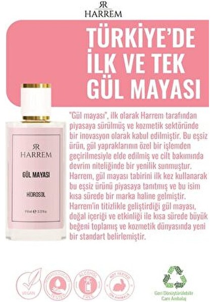 Gül Suyu & Gül Mayası Suyu Seti Gözenek Karşıtı Etki Kuru Ciltler İçin 110 ml
