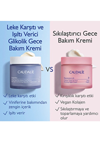 Vinoperfect Leke Karşıtı Glikolik Gece Kremi Tüm Cilt Tipleri İçin 50 ml