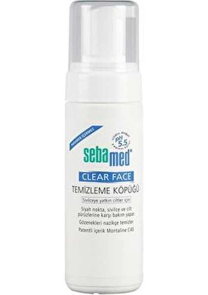 Clear Face Yüz Temizleyici Köpük Yağlı Ciltler İçin Arındırıcı Etki 50 ml