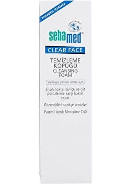 Clear Face Yüz Temizleyici Köpük Yağlı Ciltler İçin Arındırıcı Etki 50 ml