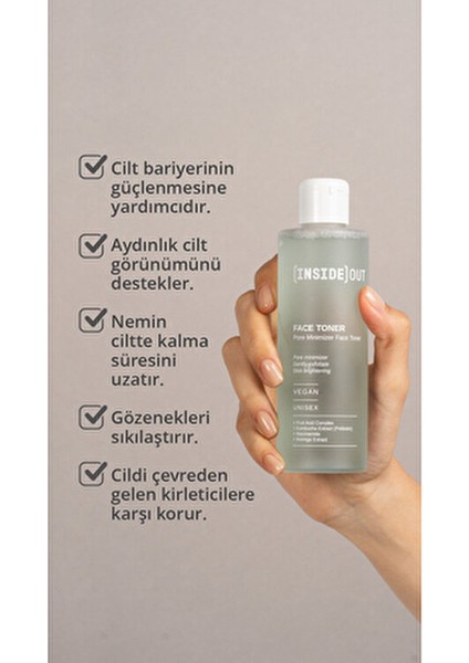 Yüz Tonik Vegan Formül Arındırıcı Etkiyle Tüm Cilt Tiplerine Uygun 200 ml