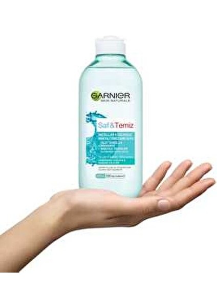Saf & Temiz Makyaj Temizleme Suyu Yağlı Ciltler İçin Arındırıcı Etki 400 ml