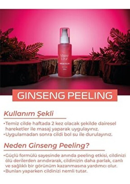 Ginseng Özlü Çilek Peeling Aydınlatıcı Etki Tüm Cilt Tipleri İçin 100 ml