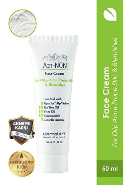 Acn-NON® Yüz Kremi Ciltteki Yağ Dengesini Korur 50 ml Niacinamide ve Tea Tree Oil modelleri