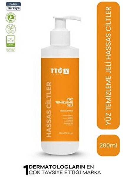 Yüz Temizleme Jeli Hassas Ciltler İçin Temizleyici Etki 200 ml Centella Asiatica İçerir