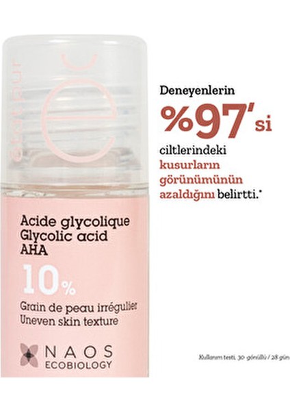 Pure Active Glikolik Asit %10 AHA Peeling Etkili Saf Konsantre Bakım 15 ml
