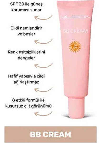 BB Cream 30 SPF Cilt Koruma ve Nemlendirme 35 ml Tüm Cilt Tiplerine Uygun fırsatları