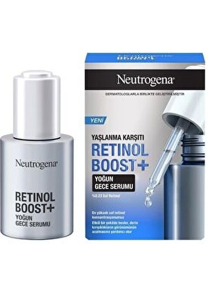 Retinol Boost+ Yoğun Gece Serumu Yaşlanma Karşıtı Etki 30 ml Lekeli Ciltler İçin