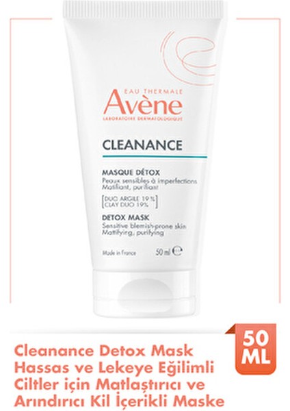 Cleanance Detox Mask Hassas ve Lekeli Ciltler İçin Matlaştırıcı 50 ml Kil İçerikli fiyatları