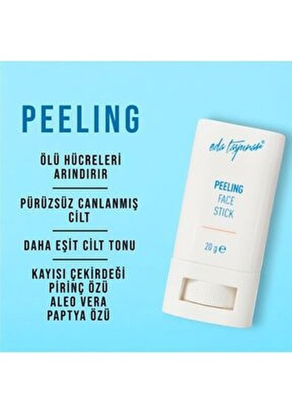 Peeling Etkili Stick Cilt Onarıcı 20 gr Kayısı Çekirdeği ve Aloe Vera İçerir
