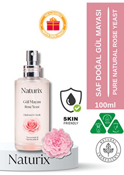 Gül Mayası Aydınlatıcı Tonik Organik İçerik ile Cilt Tonu Eşitsizliklerini Önler 100 ml