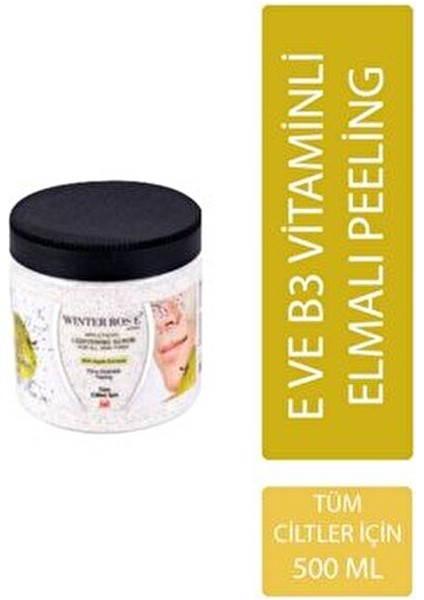 Elma Özlü Peeling Kremsi Yapı ile Tüm Ciltler için 500 gr E ve B3 Vitamini İçerir fiyatları