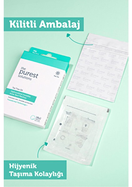 Hidrokolloid Yüz Bandı Akneli Ciltler İçin Akne Karşıtı 36 Adet Vegan