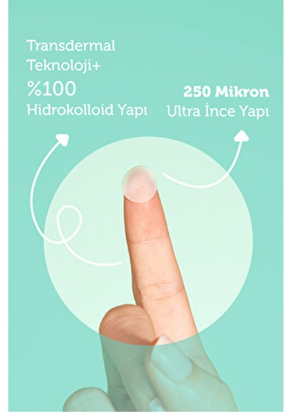 Hidrokolloid Yüz Bandı Akneli Ciltler İçin Akne Karşıtı 36 Adet Vegan