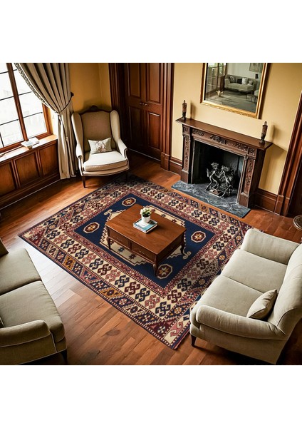 Bordo Göbekli Modern Etnik Desenli Halı | Makinada Yıkanabilir | Hav Toz Vermez | Leke Tutmayaz | Kaymaz Taban | Dijital Makine Baskı | Salon Yolluk Mutfak Halısı fiyatları