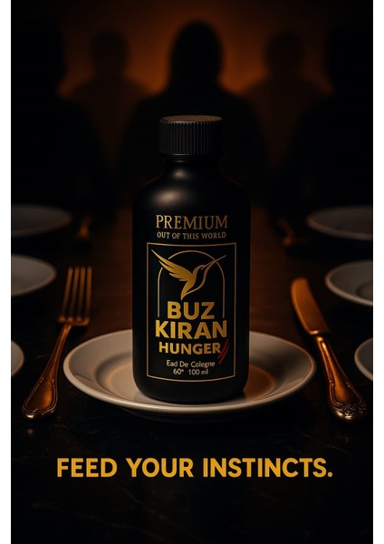 Premium Dökme Cam Buz , Okyanus ve Sandal Ağacı Kolonyası 100 ml - Hunger modelleri
