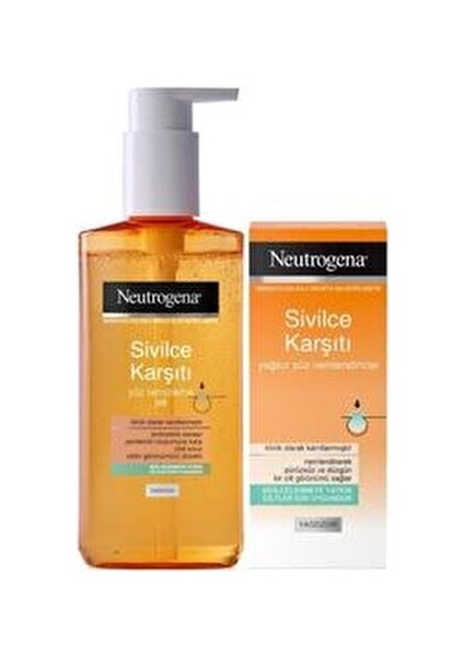 Yüz Temizleme Jeli ve Nemlendirici Sivilce Karşıtı Etki 150 ml + 50 ml Yağsız fırsatları
