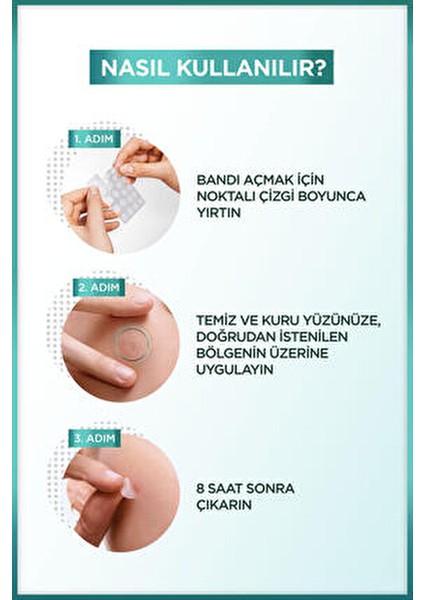 Pimple Patch 22 Adet Akne Karşıtı Bant Tüm Cilt Tipleri İçin 8 Saat Etkili
