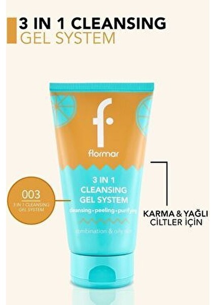 Yüz Temizleme Jeli 3 In 1 Arındırıcı Etki 150 ml Karma ve Yağlı Ciltler İçin