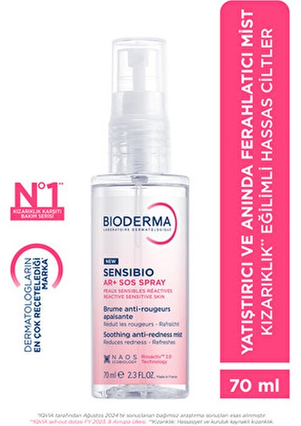 Sensibio AR+ Kızarıklık Karşıtı Sprey Hassas Ciltler İçin 70 ml Kokusuz
