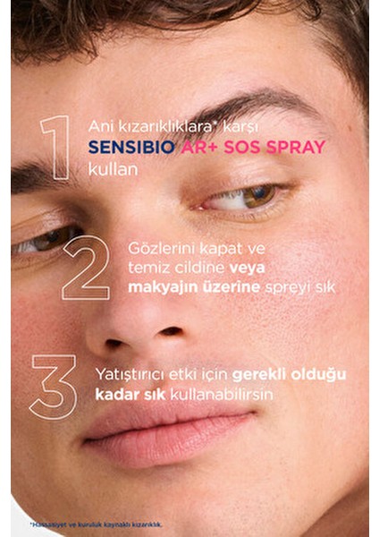 Sensibio AR+ Kızarıklık Karşıtı Sprey Hassas Ciltler İçin 70 ml Kokusuz