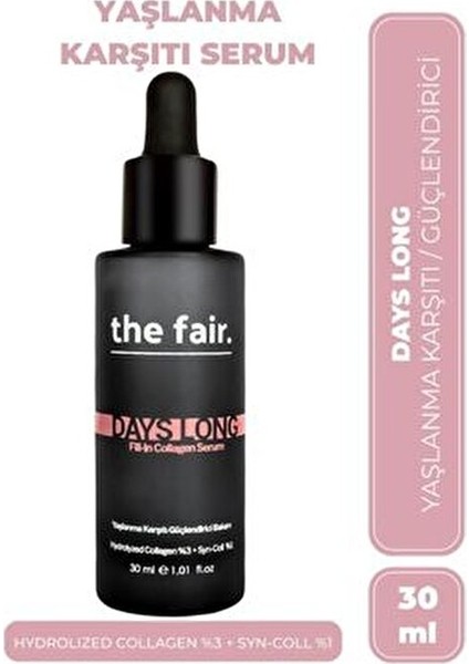 Days Long Kolajen Serum Kırışıklık Karşıtı 30 ml Kadınlar İçin Özel