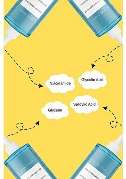 Tonik Glikolik Asit İçeren Gözenek Karşıtı 200 ml Tüm Cilt Tipleri İçin