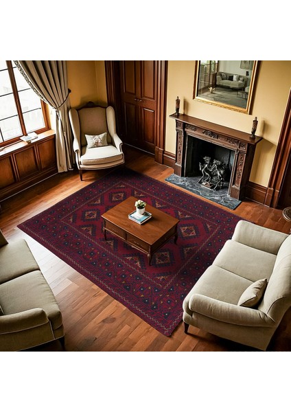 Bordo Bordürlü Modern Etnik Desenli Halı | Makinada Yıkanabilir | Hav Toz Vermez | Leke Tutmayaz | Kaymaz Taban | Dijital Makine Baskı | Salon Yolluk Mutfak Halısı fiyatları