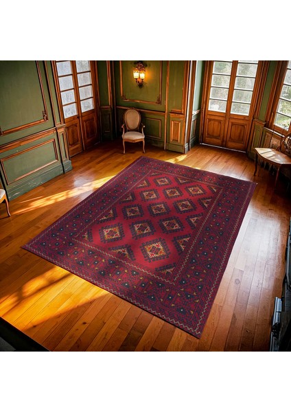 Bordo Bordürlü Modern Etnik Desenli Halı | Makinada Yıkanabilir | Hav Toz Vermez | Leke Tutmayaz | Kaymaz Taban | Dijital Makine Baskı | Salon Yolluk Mutfak Halısı modelleri