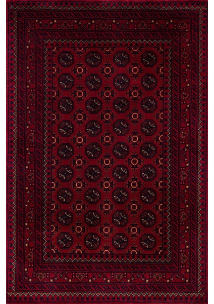 Bordo Bordürlü Modern Etnik Desenli Halı | Makinada Yıkanabilir | Hav Toz Vermez | Leke Tutmayaz | Kaymaz Taban | Dijital Makine Baskı | Salon Yolluk Mutfak Halısı